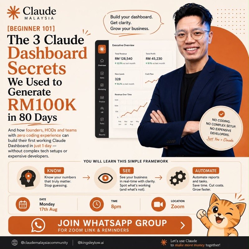 [Beginner 101] The 3 Claude Dashboard Secrets 17th Aug